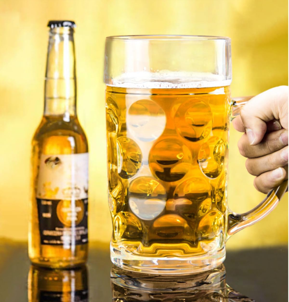 Amazon.co.jp: Zehaiwl ビールジョッキ メガジョッキ ジョッキ ワイン