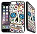 [Teleskins] - Sugar Skull Dia De Los Muertos - iPhone 6 / 6S Designer Case - Ultra Durable Slim Thin Fit and Highly Protective Rubber TPU Silicon Snap on Back Case / Cover for Girls.[Fits iPhone 6/6S]