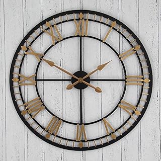 Wall Art Large Round Wall Clock - Bronze And Gold