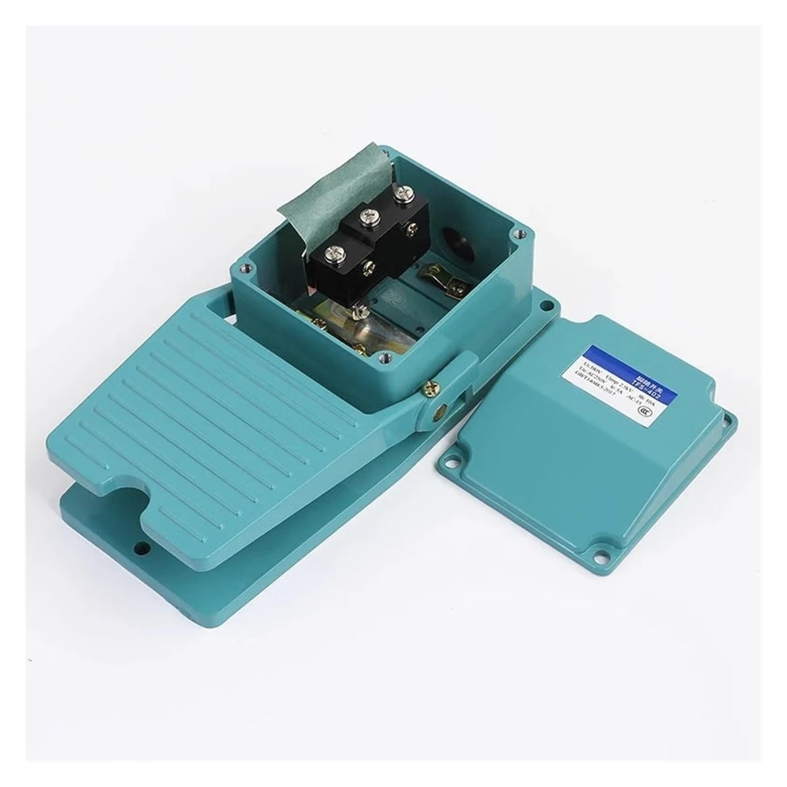 Interruttore a pedale industriale momentaneo, Interruttore a pedale momentaneo a pedale AC 250V 15A 1NO 1NC TFS-402