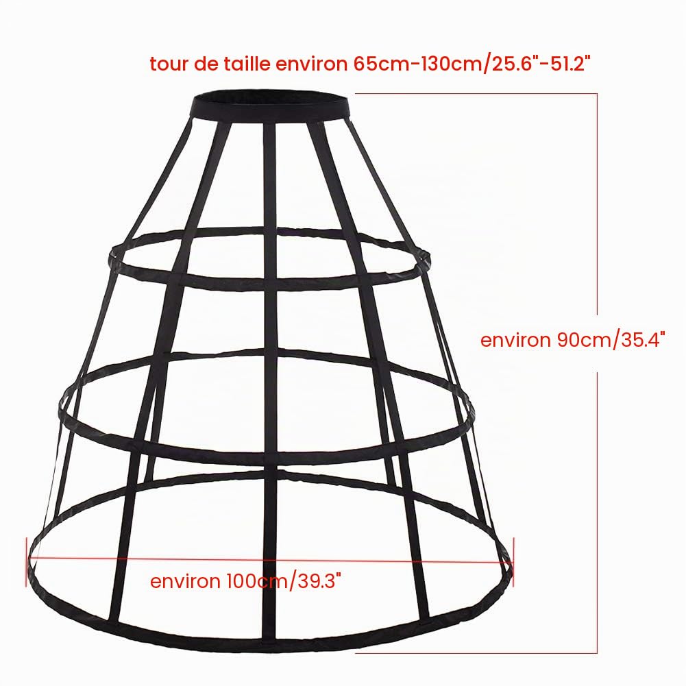 GRACEART Lolita Jupon Victorien Crinoline Bordereau de mariée Cosplay Cerceau Jupe (Style-11)