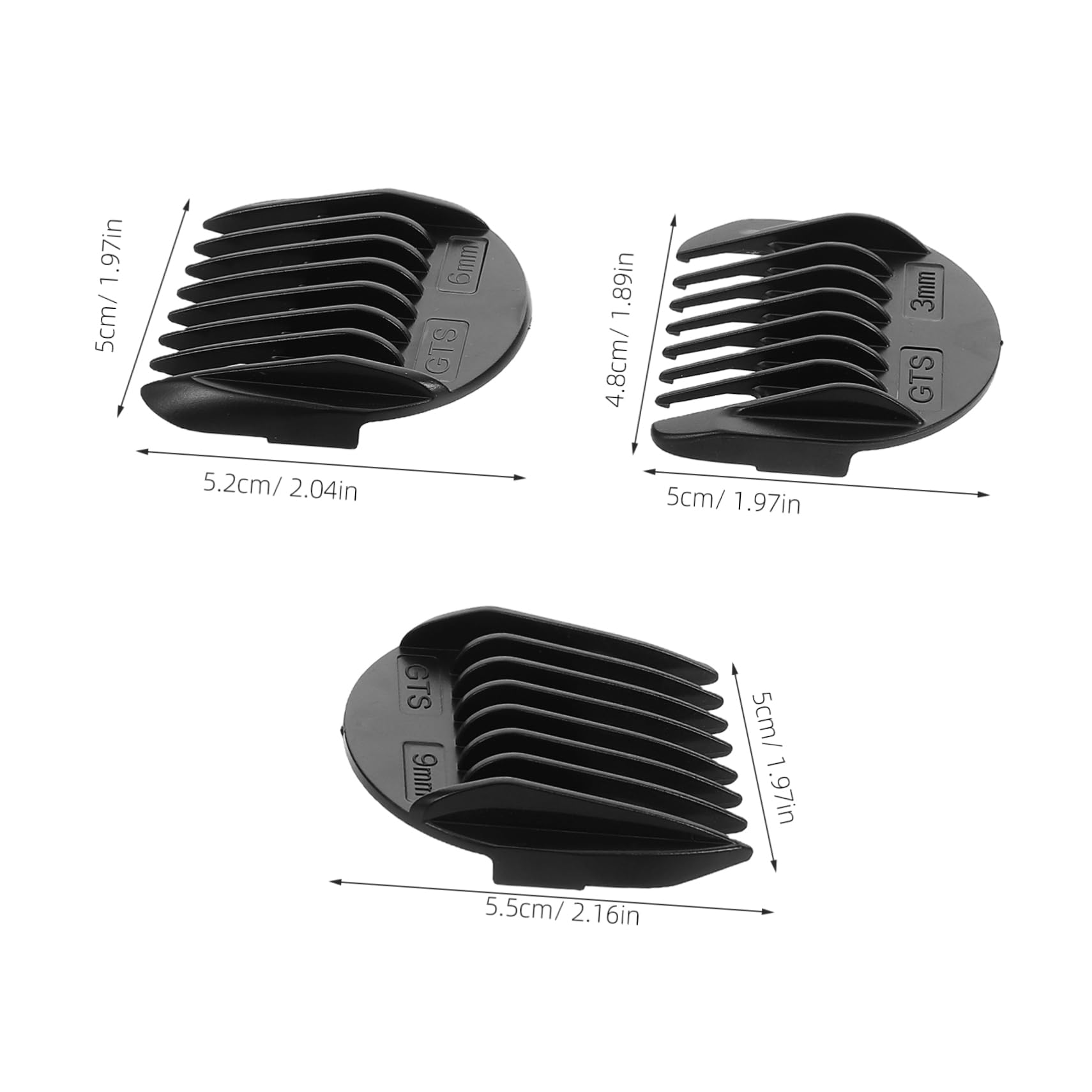 FOMIYES Fc5908/fc5909 Compatible Clipper Guards 3pcs Set 3mm/6mm/9mm Lengths Easy to Attach and Remove