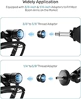 Vista 7 de Soporte contra golpes Wave [Construido a medida para Elgato Wave:3/1], soporte de clip de suspensión antivibración elástico para micrófono