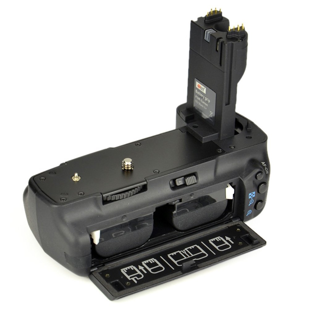 DSTE Télécommande Vertical Batterie Poignée Titulaire pour Canon EOS 5D Mark II 5D2 DSLR Caméra comme BG-E6 avec 2-pack LP-E6