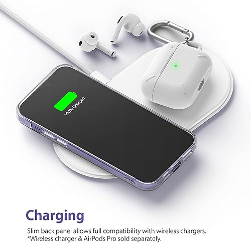 Miniatura 8 de Ringke Fusion - Funda compatible con iPhone 12 y iPhone 12 Pro, [agujeros de cordón integrados] Funda transparente a prueba de golpes con bisel