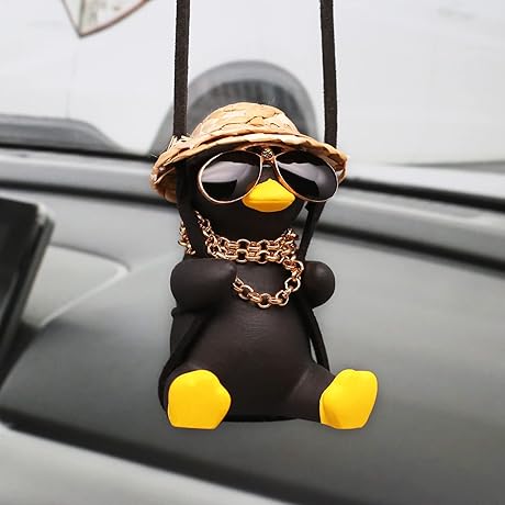 Swinging Duck Car Hanging Ornament: A Quacking Ride for Your Rearview Mirror