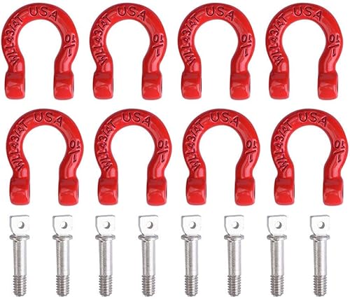 Miniatura 2 de Gancho de remolque RC, 8 piezas de metal RC con hebilla de remolque con hebilla de remolque, grillete de bloqueo de enganche, accesorios para auto