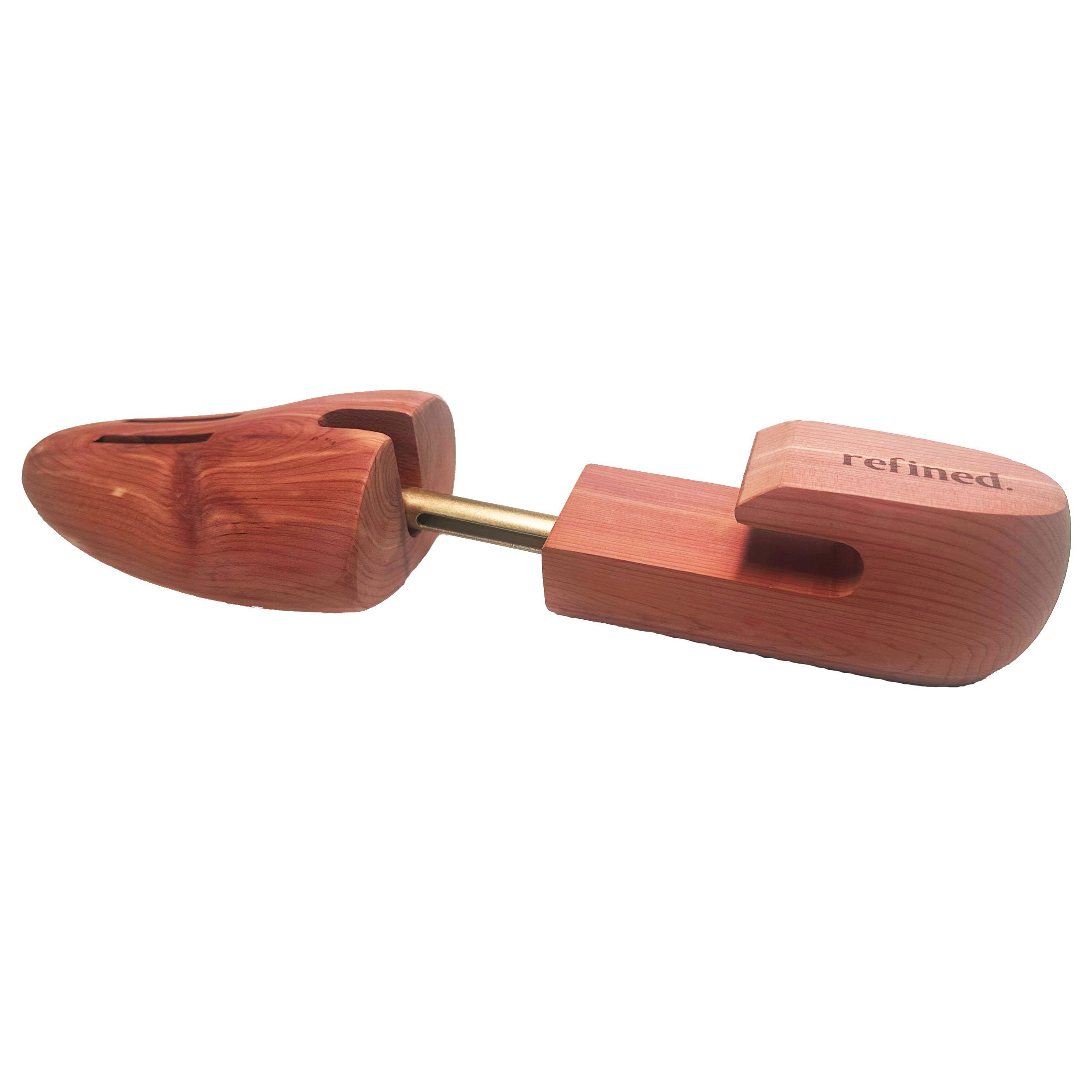 Refined. Embauchoir réglable en cèdre pour homme - Embauchoir en bois de cèdre pour tous les types de chaussures à semelle plate, beige, 44/46 EU