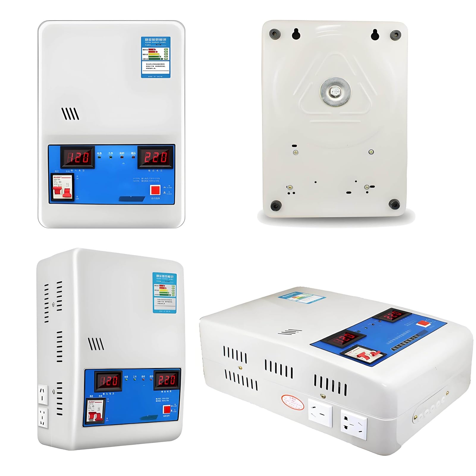 Estabilizador de alimentación doméstico 220v Estabilizador Voltaje Potencia Completamente Automático,Regulador De Voltaje Ca Salida Monofásica 220V, Regulador De Voltaje de Aire Acondicionado Cobre
