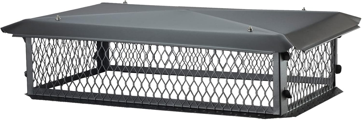 HGB142610 Multi-Flue Chimney Cap, 14" x 26" x 10" Height, Galvanized Steel 14" x 26" x 10" Height Galvanized Steel