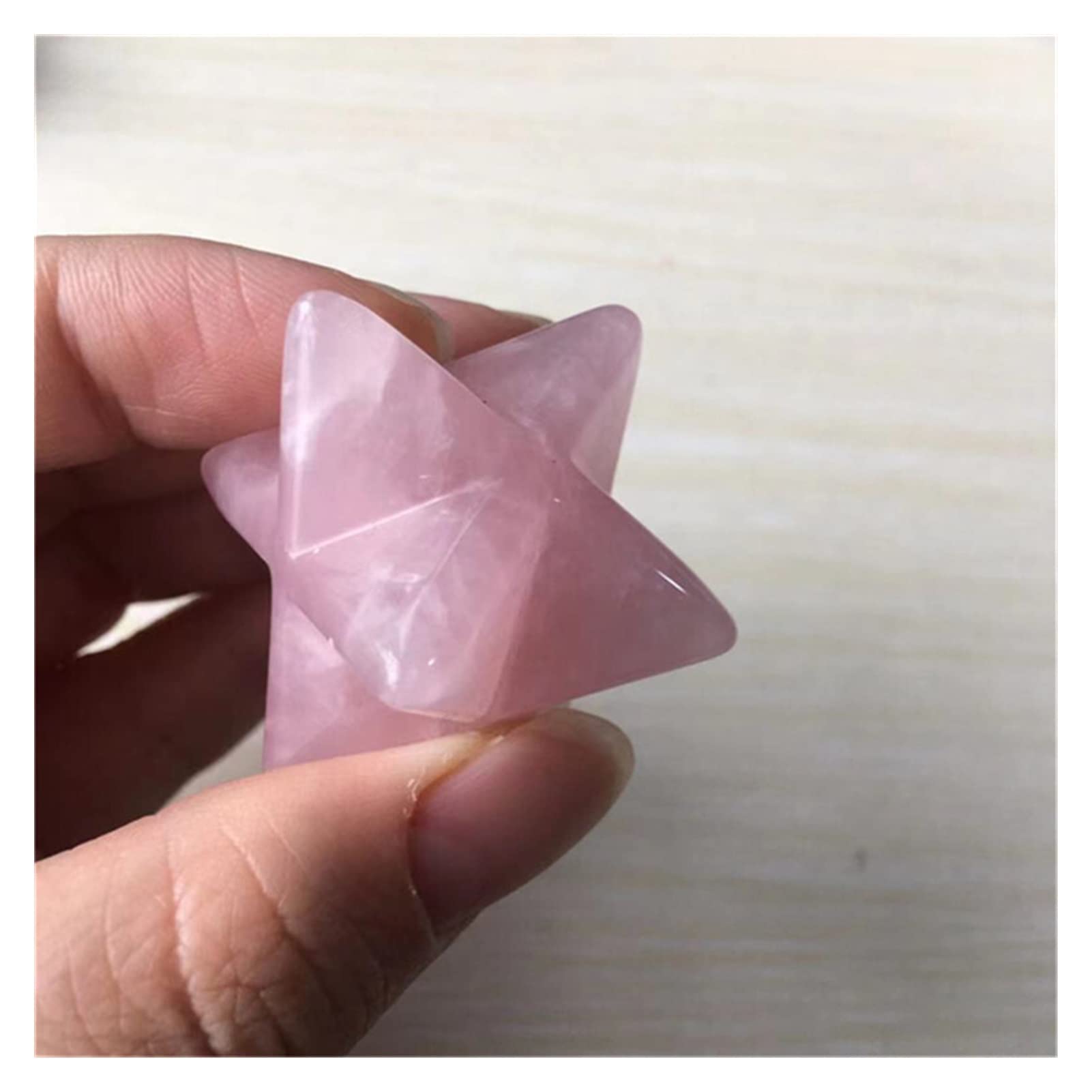Cristal Naturel Quartz Rose en lune pour lithothérapie et bien-être