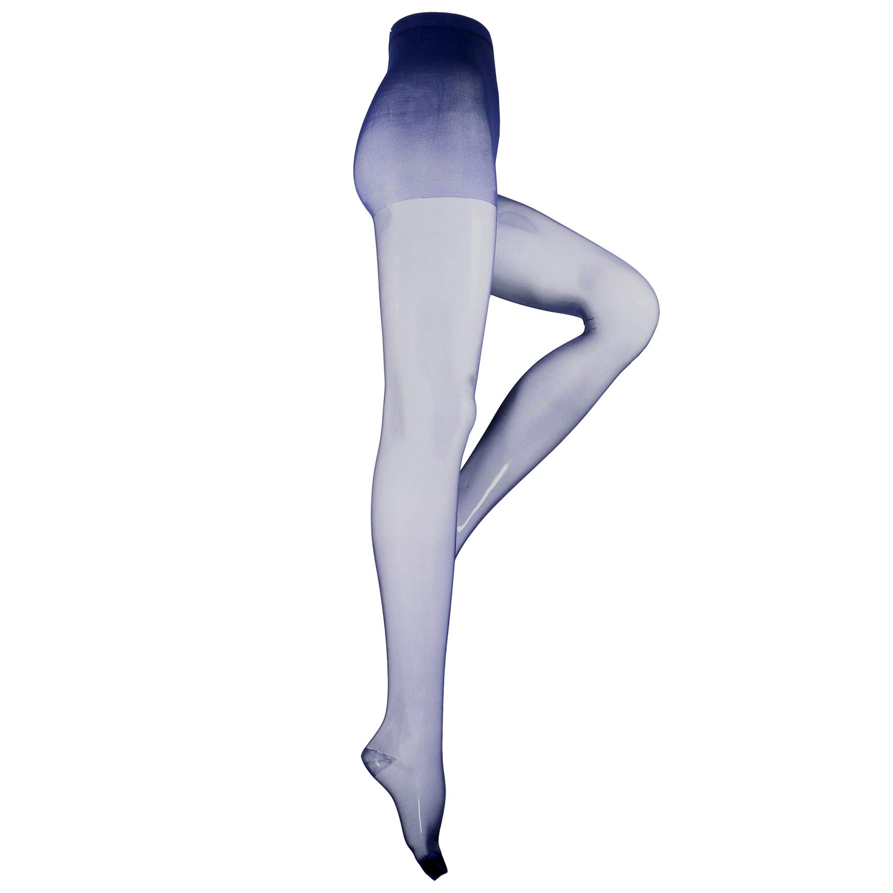 NuVein Compression Pantyhose, 15-20 mmHg Support, Women's Sheer Nylon Hosiery Tights, Closed Toe, Navy, Queen Plus