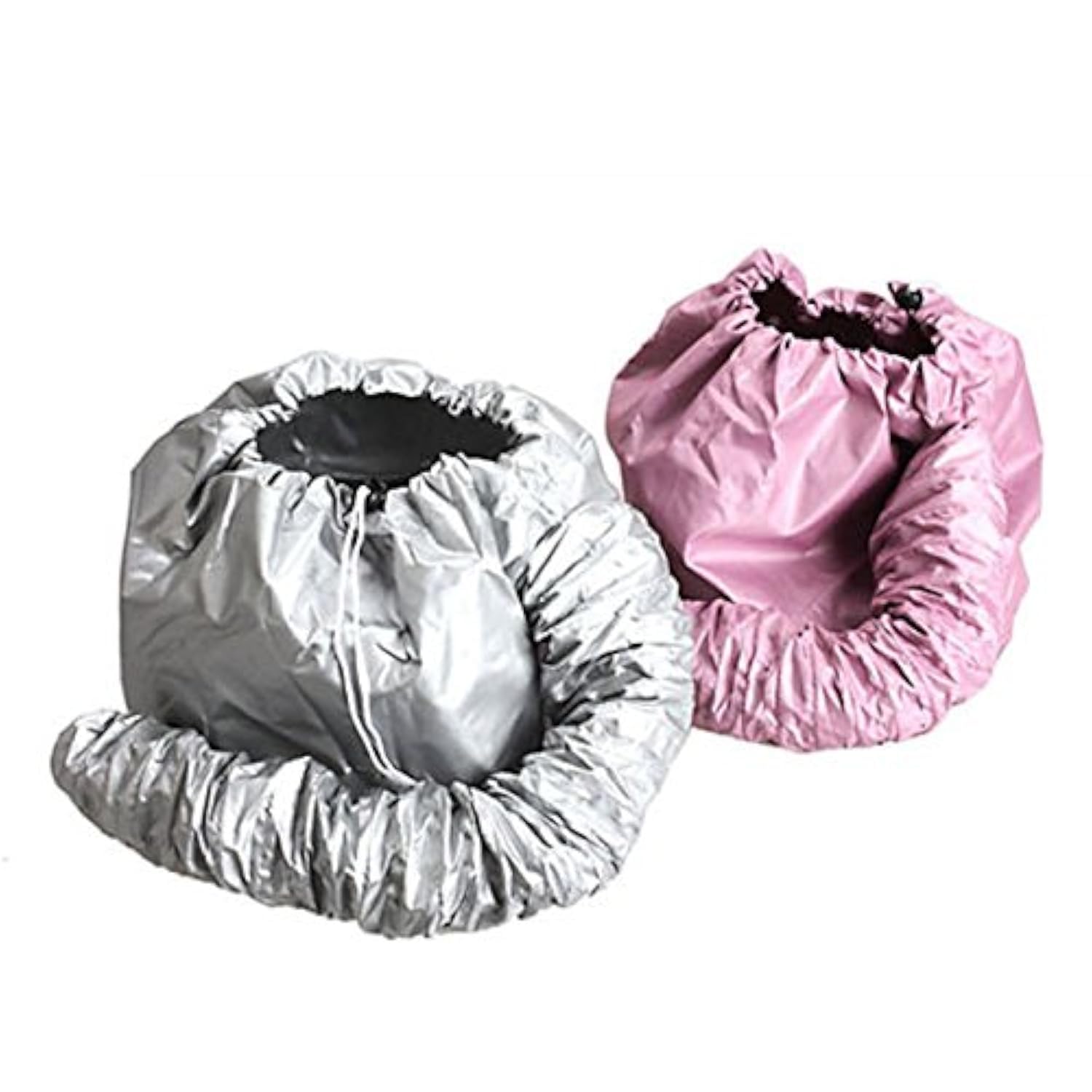 Kingzhuo 2 Pcs Bonnet Hair Dryer Portable Safe Women Hair Dryer Soft Bonnet Hair Dryer Hood Soft Hat Hair Dryer Hat Dryer for Blower (one Sliver Another is Pink)