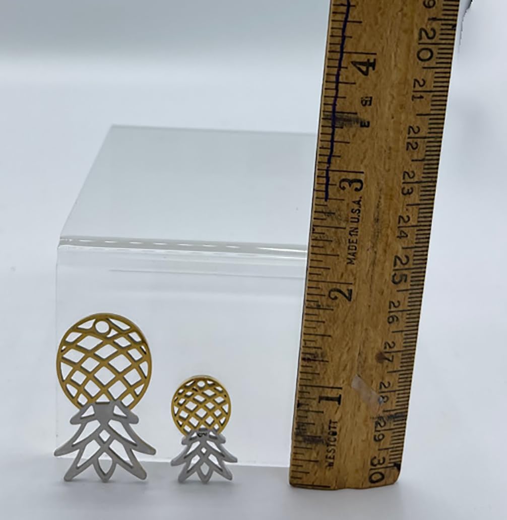 Upside Down Pineapple Necklace – Authentic Lifestyle Jewelry Logo – Stainless Steel Two-Tone Pendant with Rope Chain - Image 4