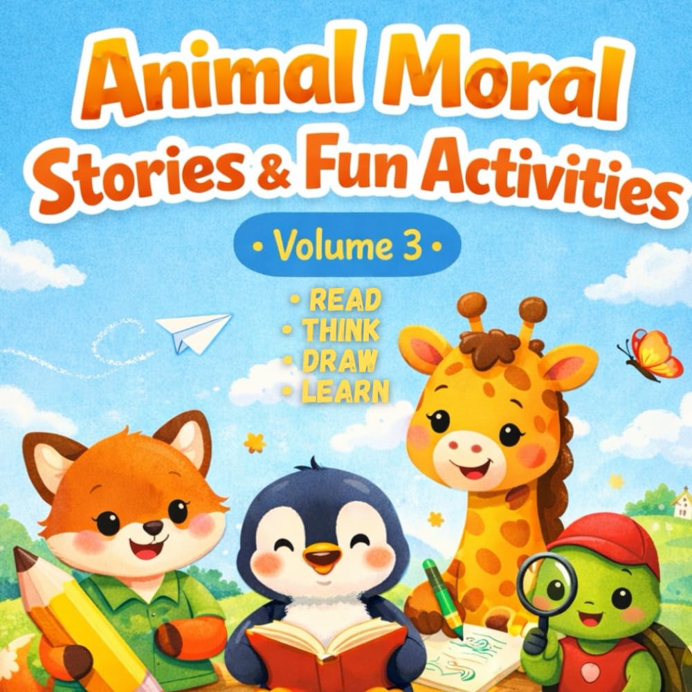 Animal Moral Stories for Kids – Volume 3: Stories, Activities & Drawing Fun to Teach Life Lessons