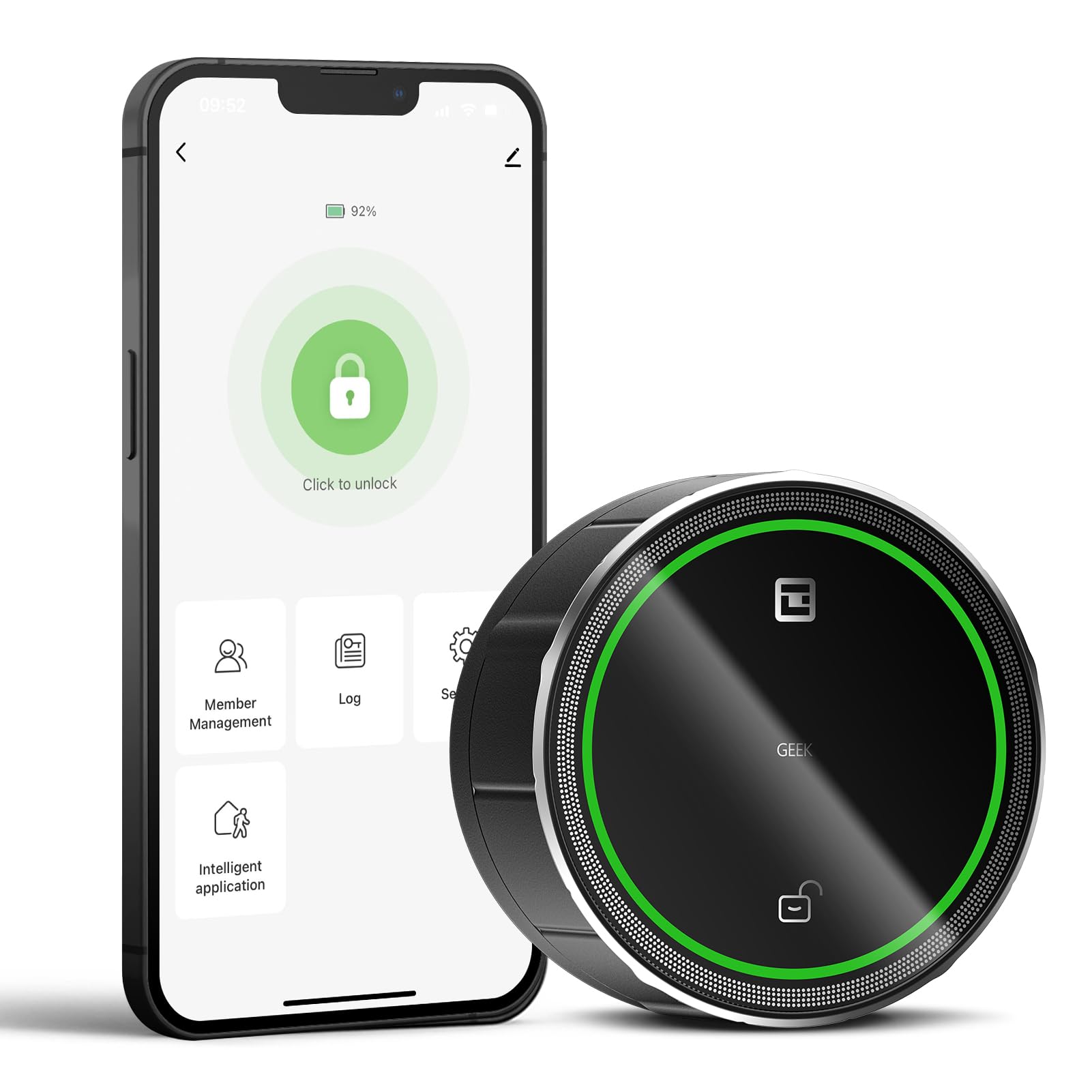 GeekTale Keyless Entry Door Lock Smart Door Knob, Auto Unlock, No Exterior Assembly