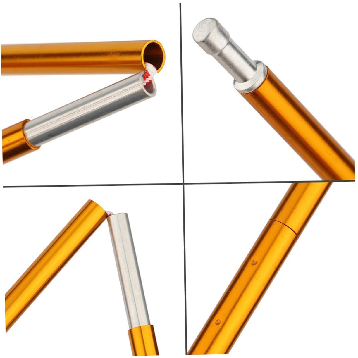 Toddmomy 2stücke Zeltstangen-ersatzset Aus Aluminiumlegierung Für Camping Praktisch Für Outdoor-aktivitäten