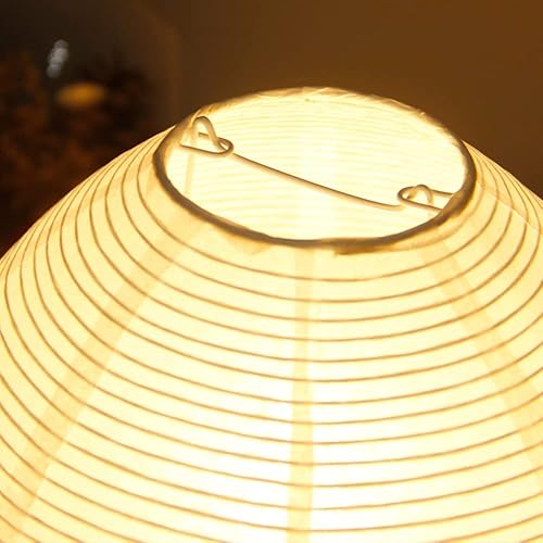 Miniatura 7 de Lámpara de mesita de noche de papel y cromado, lámpara de pie para decoración de habitación, farol, luz para mesita de noche, lámpara de escritorio,