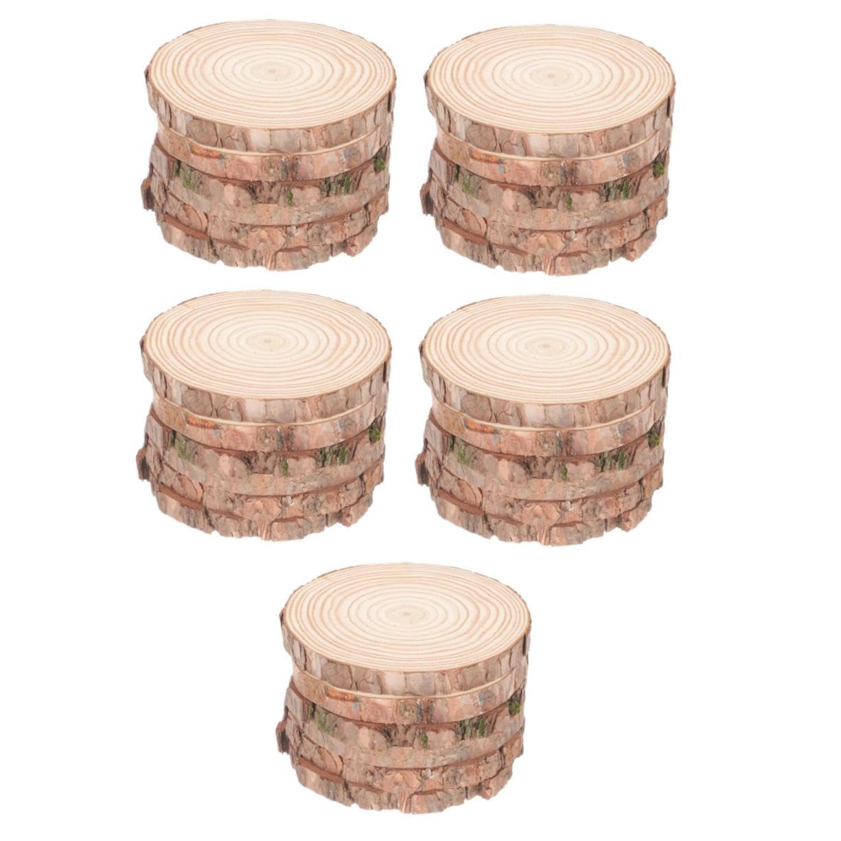 Uonlytech 5 Series Rodajas De Madera Natural Sin Acabado Para Manualidades Discos De Madera Redondos De Creatividad Decoración Y Proyectos De Bricolaje 6 Piezas X 5