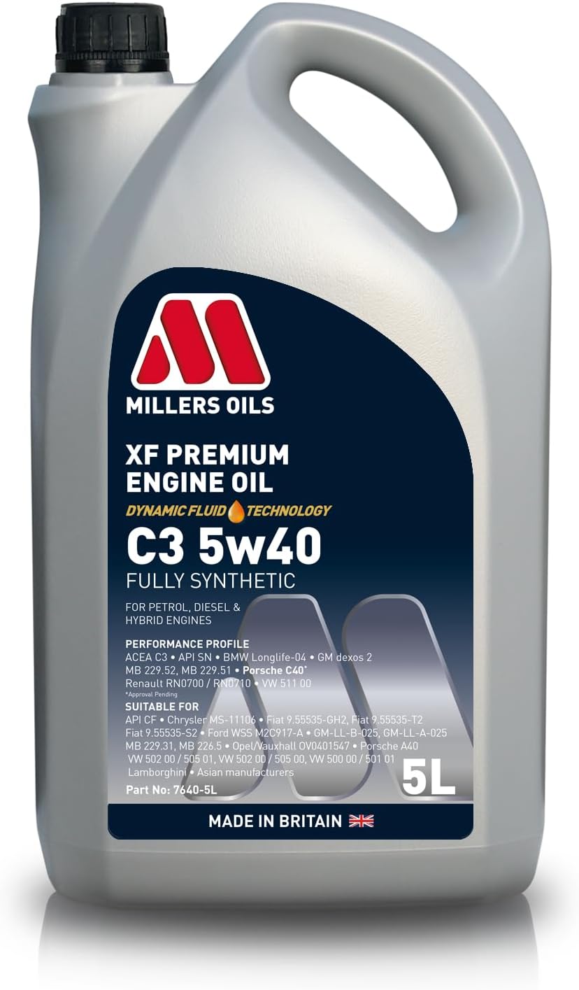 XF Premium C3 5w40 Fully Synthetic Motor Oil, 5 liters