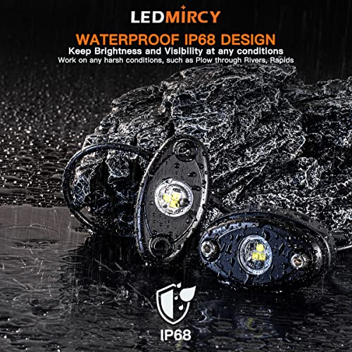 Pure White Rock Lights 30PCS 6000K Super Bright Rock Light White for Off Road Trucks ATV UTV SUV Boat Car Underglow TRAI Rig Light Underbody Neon Lights High Power Waterproof Shockproof - Image 6
