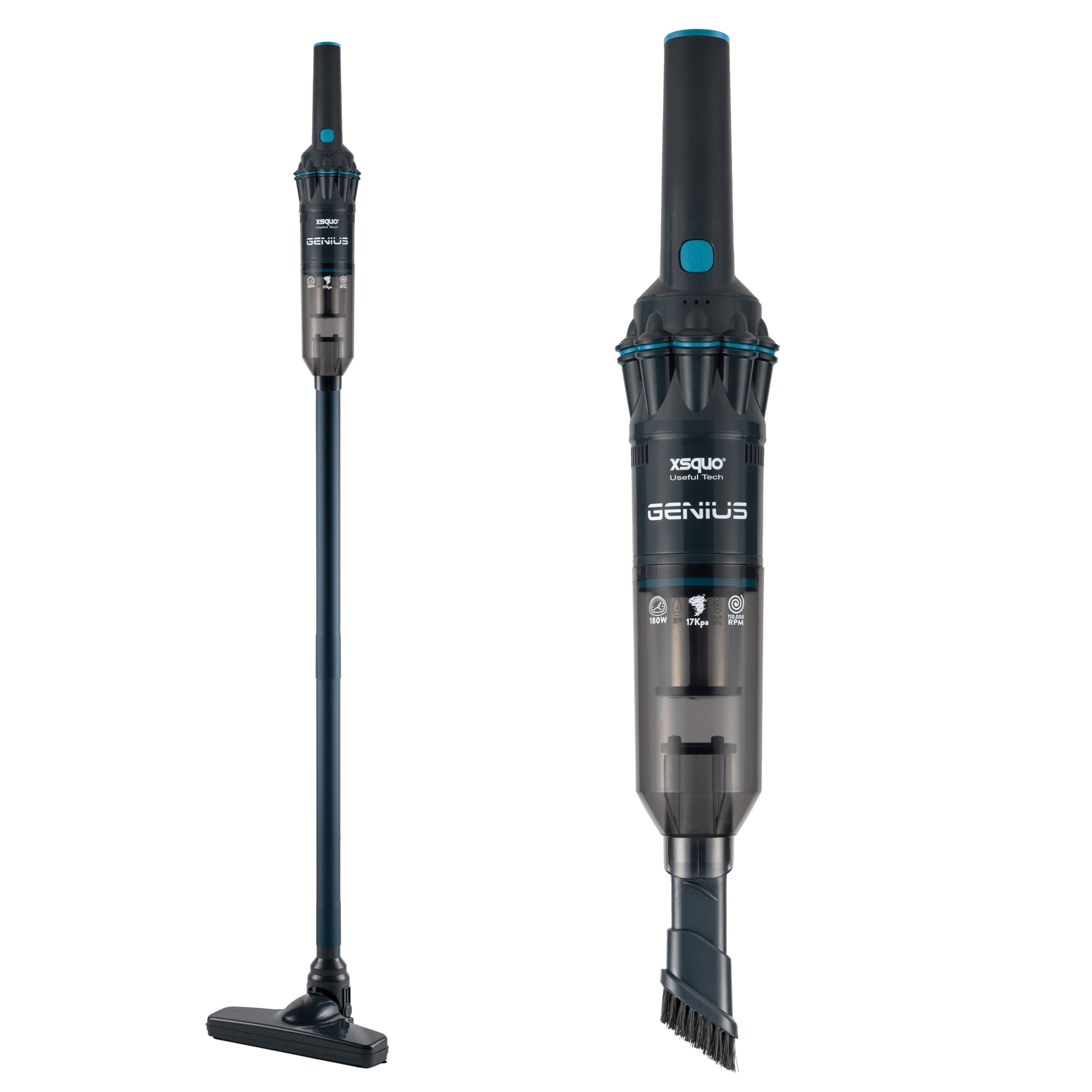 Aspiradora sin Cable Potente Ligera 2en1 de Mano y Vertical Portatil Inhalambrica para Casa Coche Tapiceria con Filtro Lavable con Motor Alta Velocidad Limpieza Facil Rapida Succion Eficiente