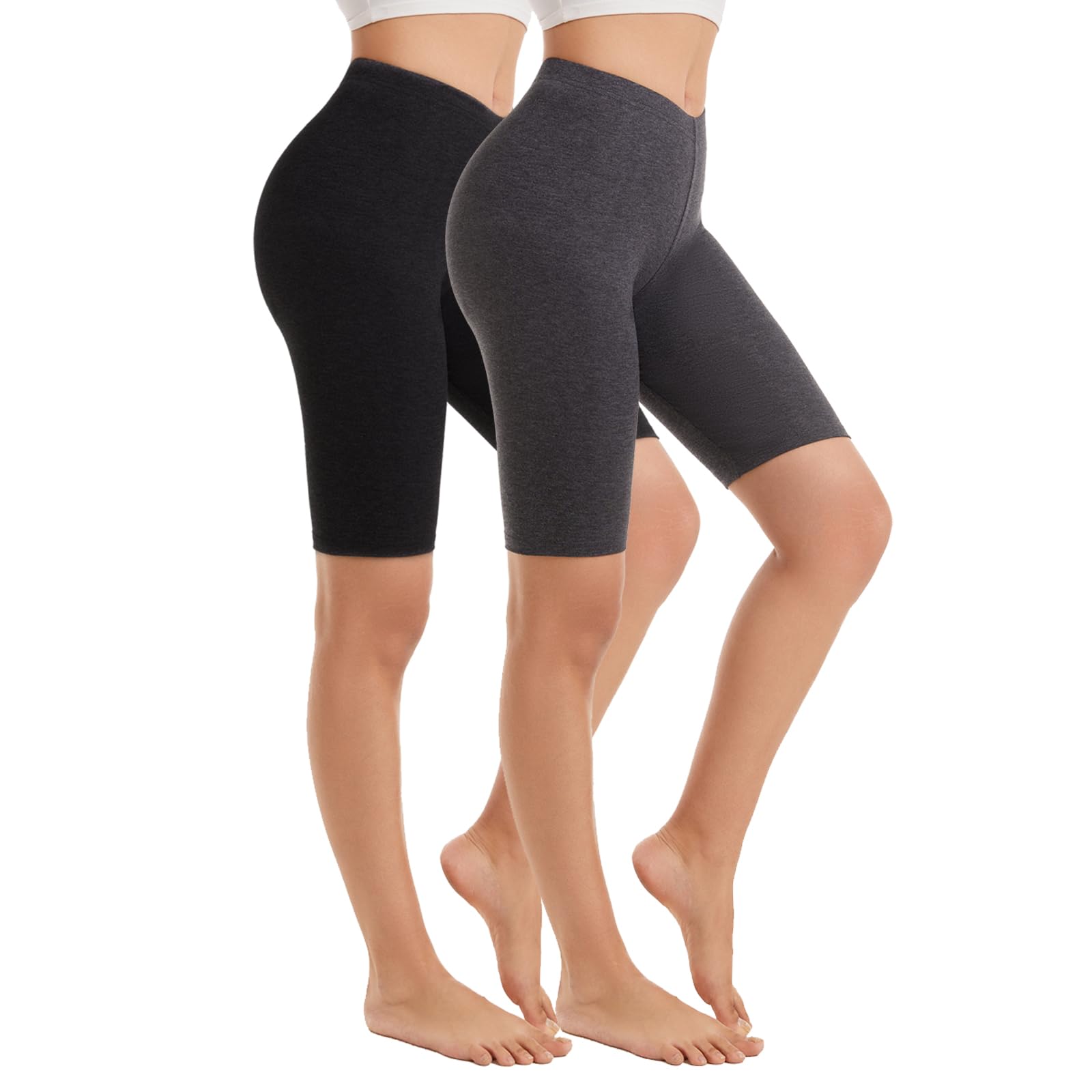 Vinconie Kurze Leggings Damen für Kleid Radlerhose Kurz knielange Shorts | Elastische Shorts, Leichte Leggings, atmungsaktiv weich, perfekt als Unterhose unter Röcken und Kleidern