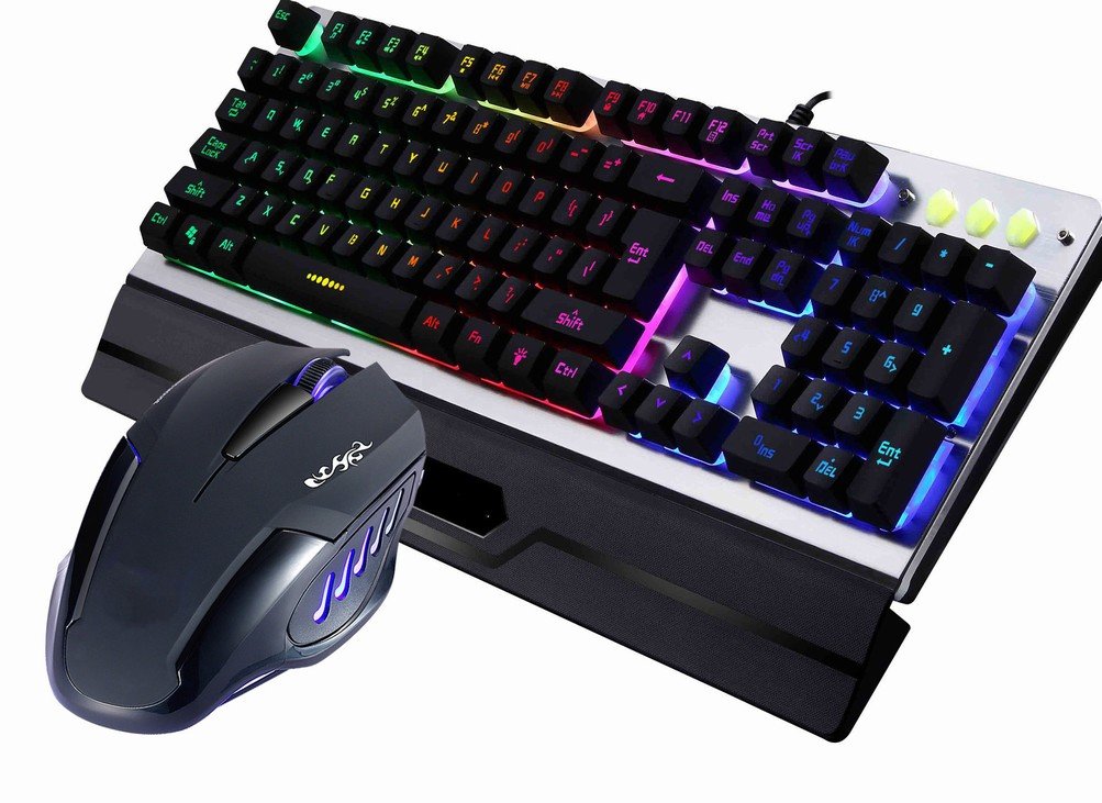 Clavier métallique noir moulage par injection à deux couleurs lumineux