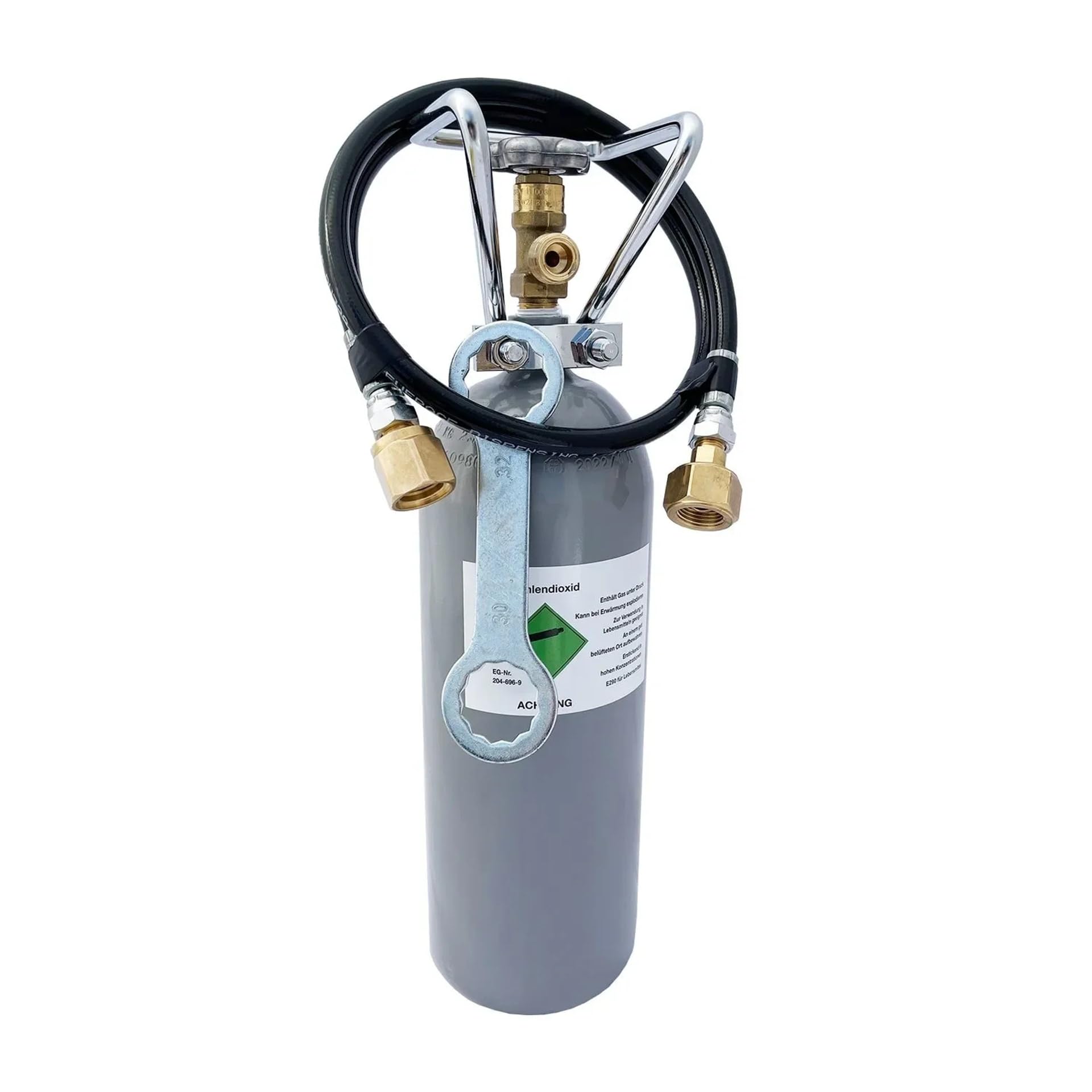 Soda Club Alco Jet - kompletny zestaw CO2 do Sodastream Wassersprudler - butla CO2 0,5 kg, wąż jednoliniowy z adapterem, klucz kwasowy