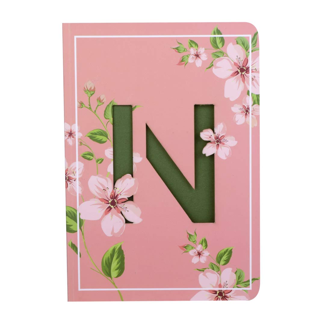 DOODLE Initial N Lasercut Soft Bound Diary (6.69 X 4.72 X 0.5-inches, 80 GSM, 192 Pages) Notebook for Girls