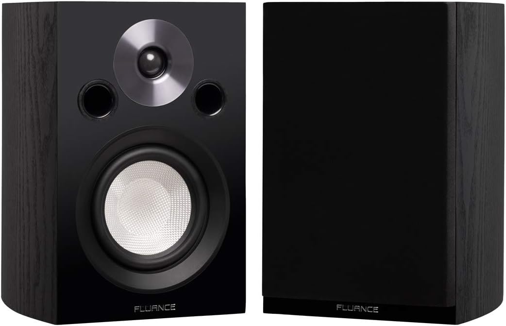 Reference High Performance 2-Way Bookshelf and Surround Sound Speakers for 2-Channel Stereo Listening or Home Theater System - Black Ash/Pair (XL8S)