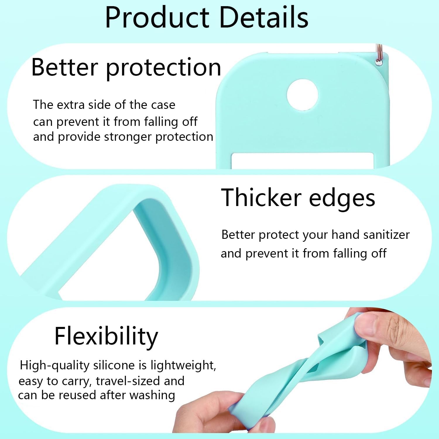 1 Pack Silicone Case Compatible with Touchland (Fits 1 fl oz/30 ml Version), Silicone Storage Case with Cherry Keyring