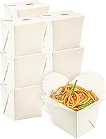 Vista 24 de Restaurantware -Cajas de comida para llevar de 8 onzas, 200 cajas desechables de alimentos para llevar, con bloqueo de pestañas, apilables, cajas