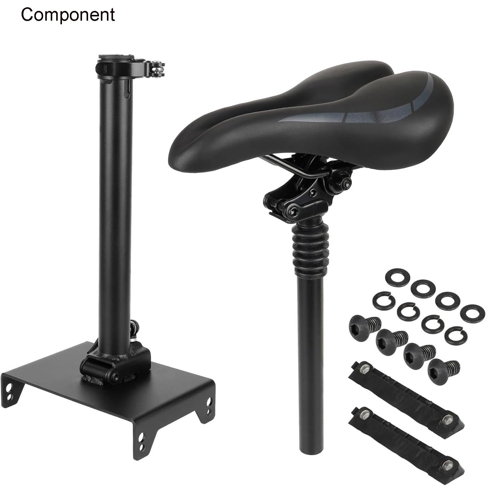 Générique Selle Trottinette, Siege Trotinette Electrique avec Coussin Rembourré en Mousse, Selle Trottinette électrique à Installation Facile pour La Plupart des Scooters