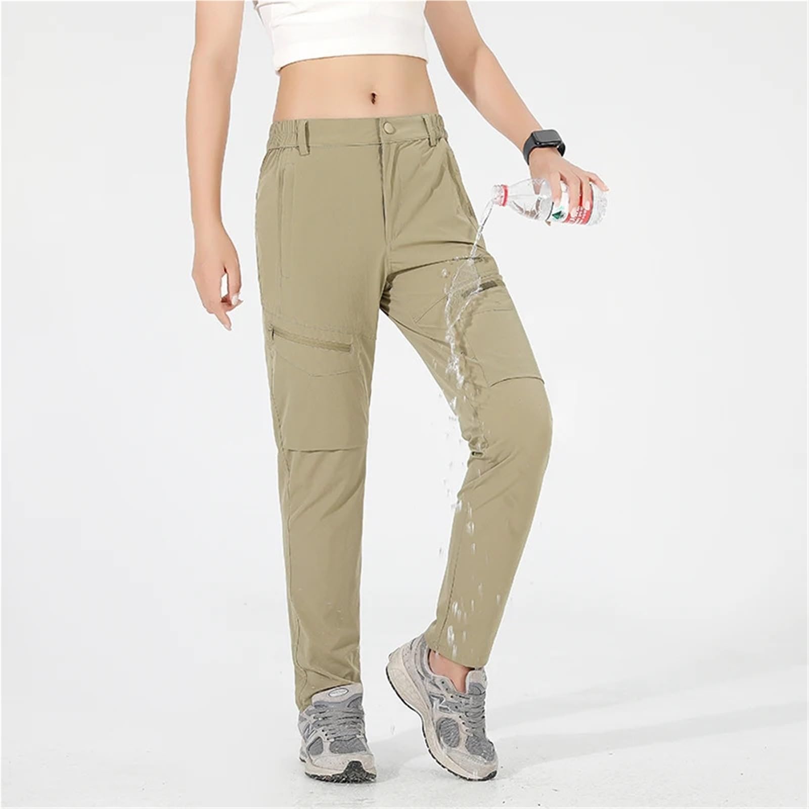 Pantalones Trekking Mujer Pantalones de Senderismo for Mujer, elásticos en 4 direcciones, Impermeables, Verano, Cargo, Trekking, Escalada, Camping, Deportes al Aire Libre, Pantalones montaña