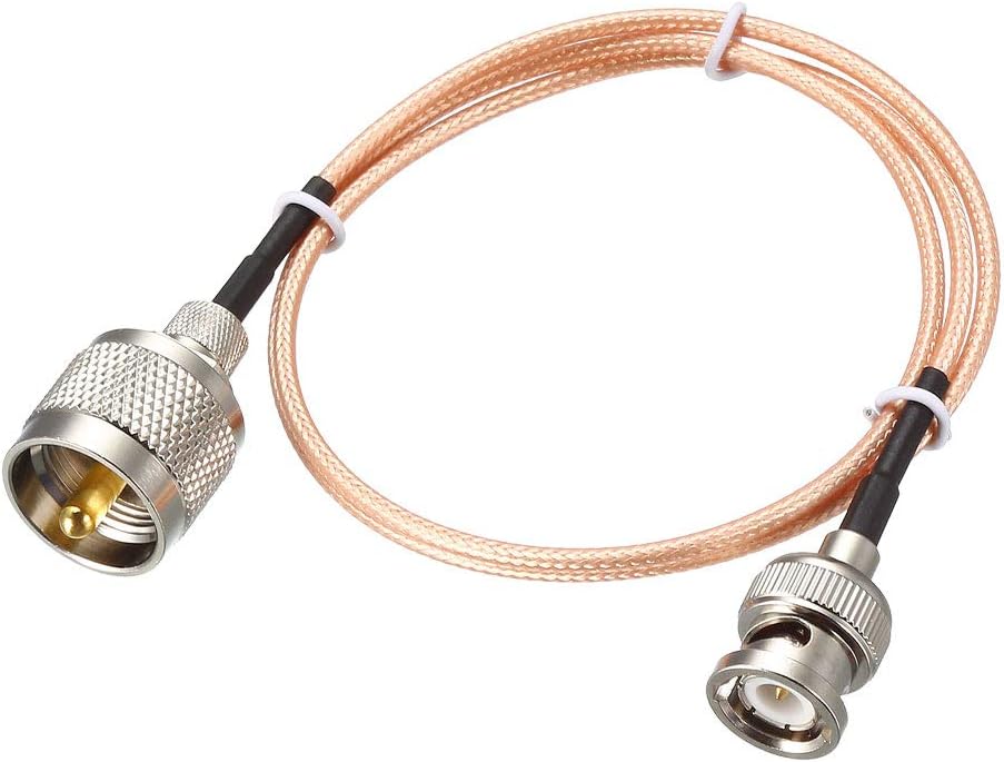UHF (PL259) Male to BNC Male Antenna Radio Cable RG316 Coax Cable 3 Feet for Coax Mobile to Base Antenna