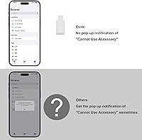 Vista 6 de Lector de tarjetas SD para iPhone, lector de tarjetas de memoria con adaptador de cámara USB Plug and Play Trail Game Visor de cámara compatible