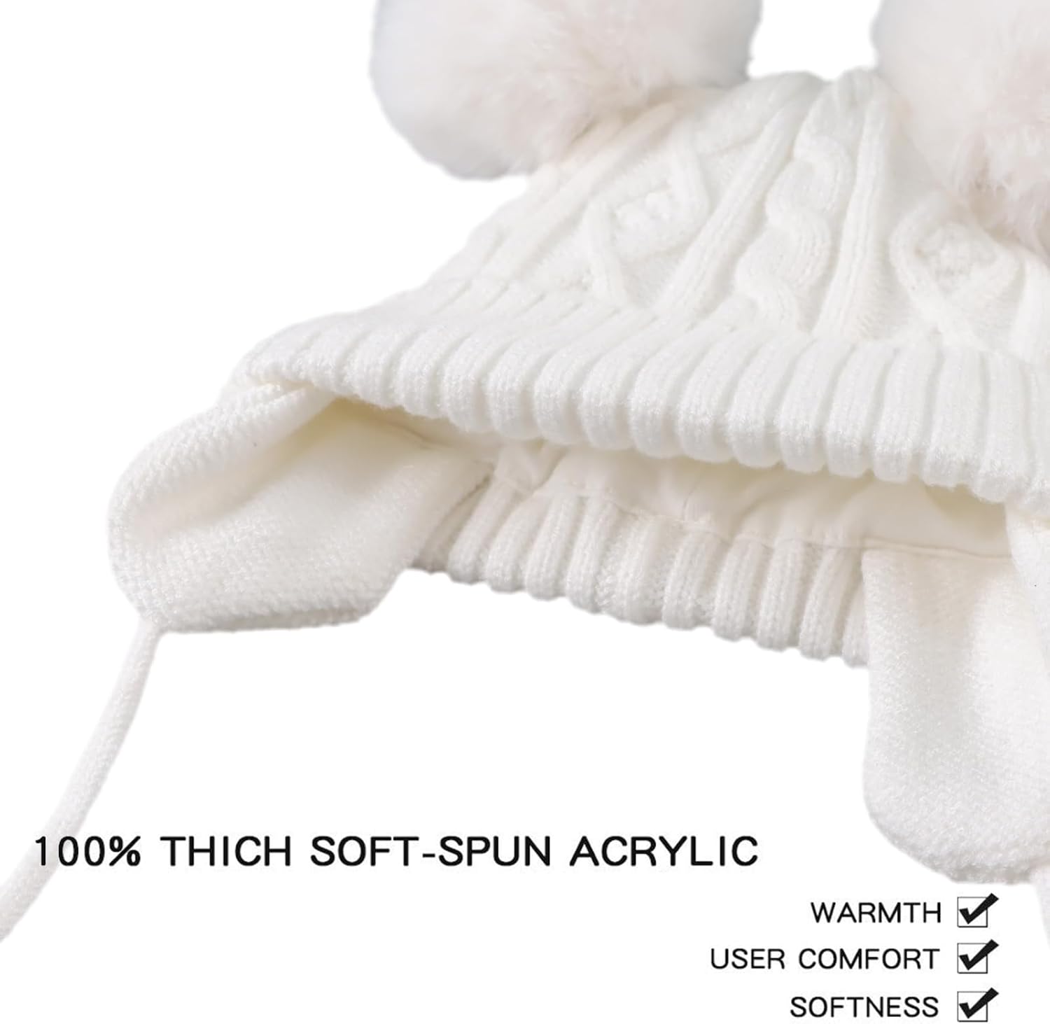 JANGANNSA Cute Knitted Boys Girls Christmas Beanie Warm Earflap Winter Hat Infant Toddler Baby Beanie - Image 5