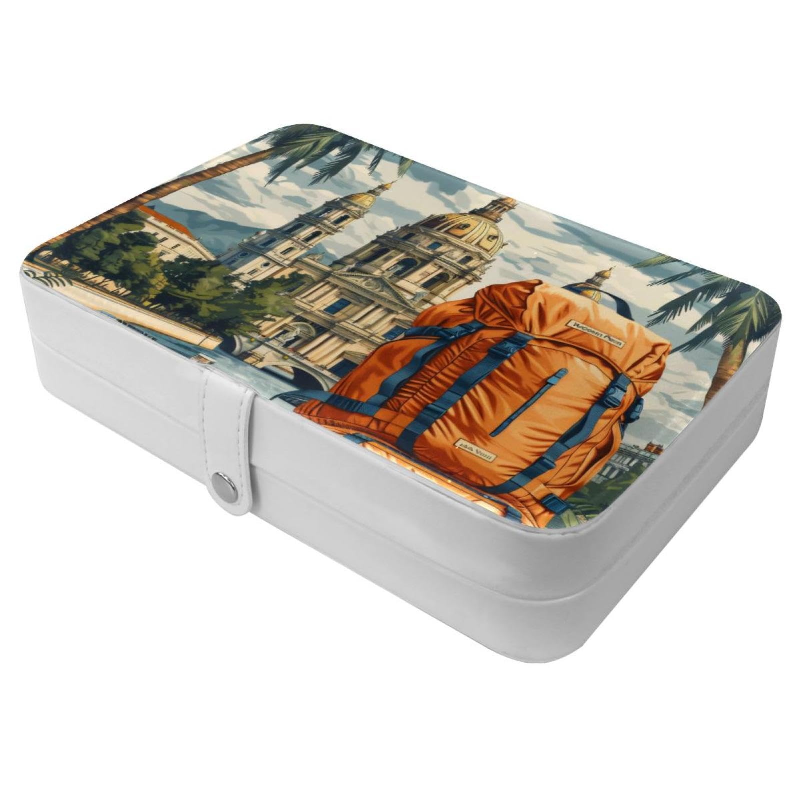Boîte à bijoux cadeau demoiselle d'honneur avec motif paysage