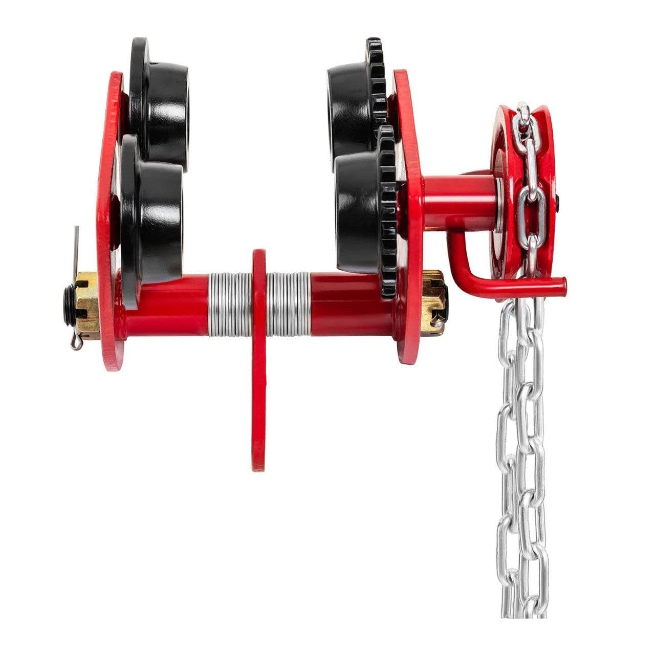 Flaschenzug 1000kg Eisenbreite 77-133mm mit Kette 14_0000988