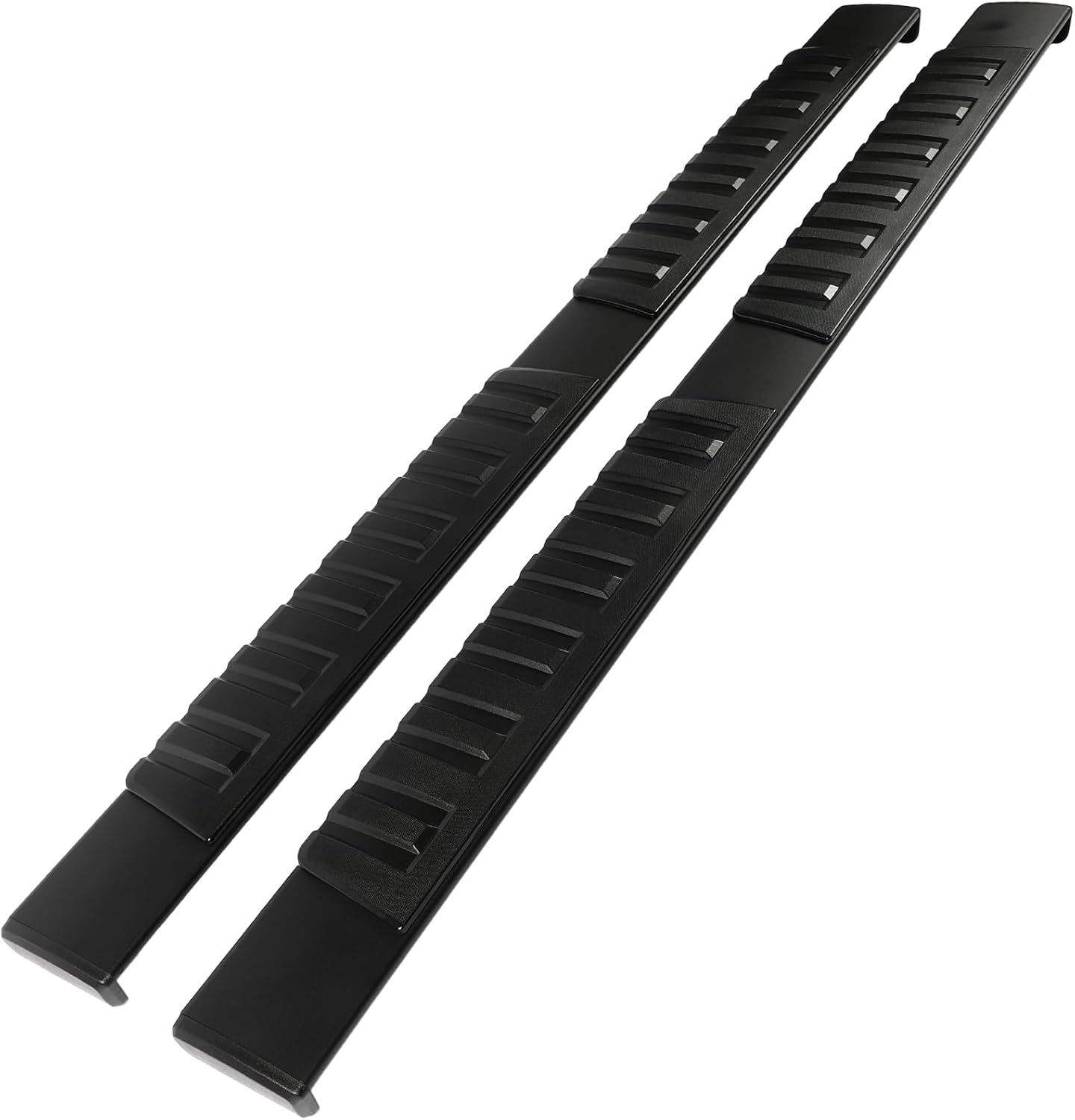 ECCPP Running Boards Fit 2009-2014 For Ford F-150 Crew Cab Pickup 4-Door Steps Nerf Bars Black Aluminum Alloy Rock Sliders