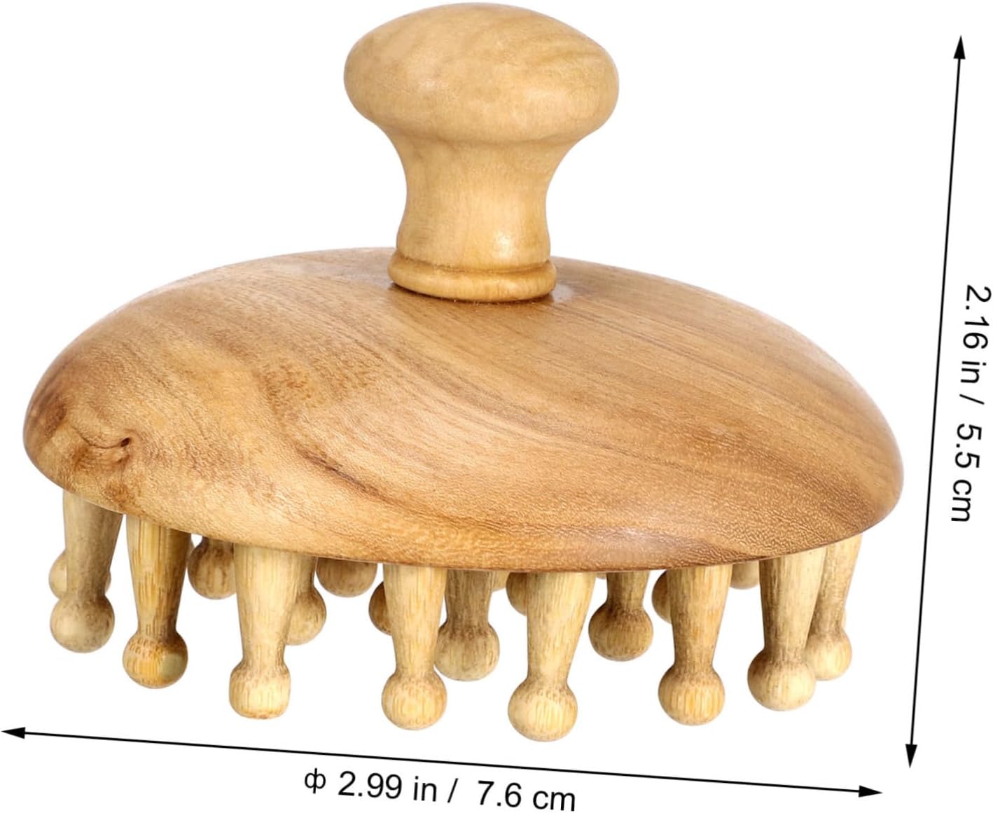Sturdy Wooden Massage Comb Static Scalp Massager Portable Head Relaxation Tool for Women Men with Fine Craftsmanship