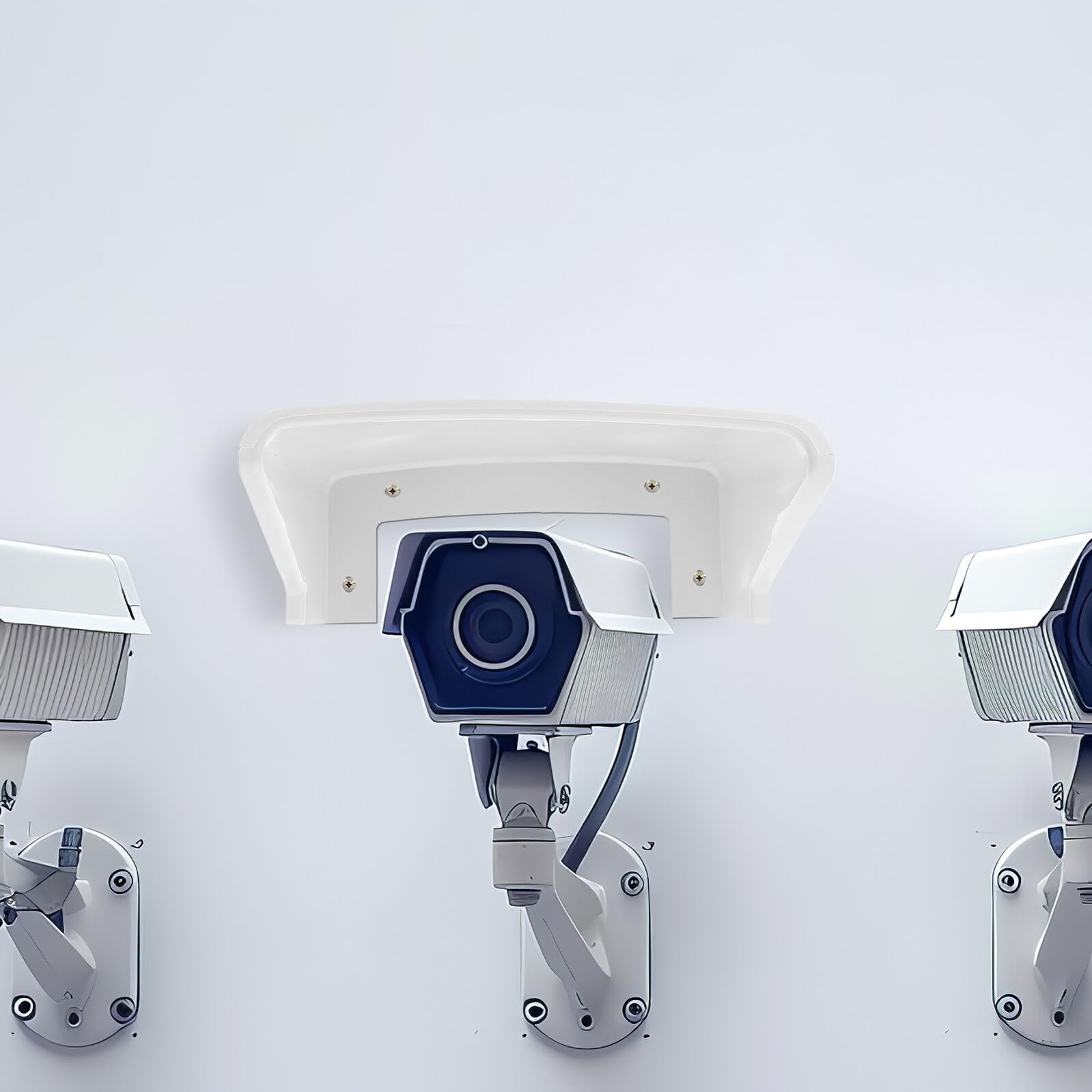 SECFOU 4 Sztuki Częściowy Wodoodpornych Osłon Do Kamer Bezpieczeństwa z Ochroną Przeciwsłoneczną i Przeciwdeszczową Osłona Ochronna Do Kamer Kopułkowych i Pociskowych Cctv