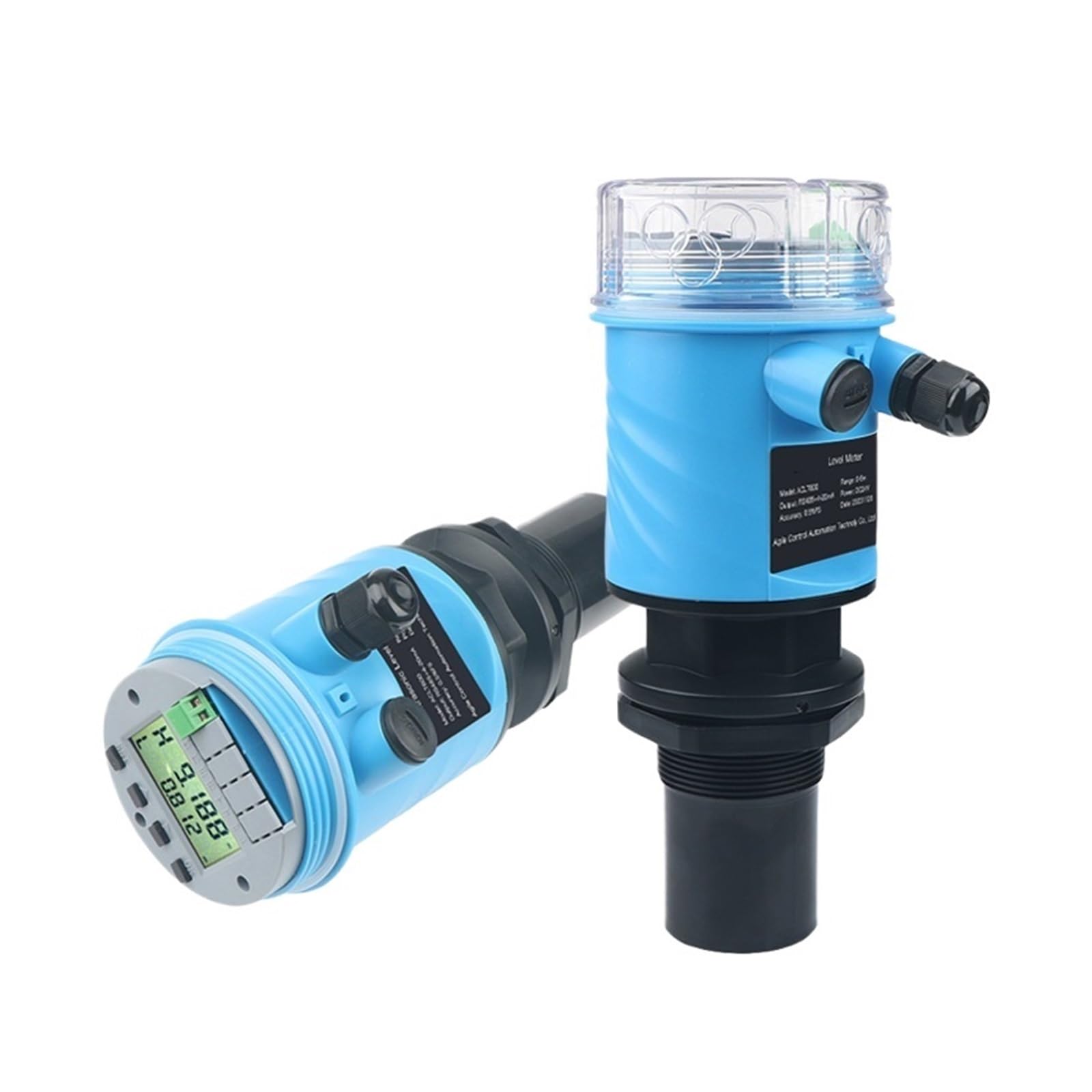 LDHJBNAC Ultrasonic Level Meter IP68 5m 10m RS485 Oil Liquid Tank Level Sensor Non Contact Level Transmitter Meter for Grain Corn Silo(5m RS485 4-20mA)