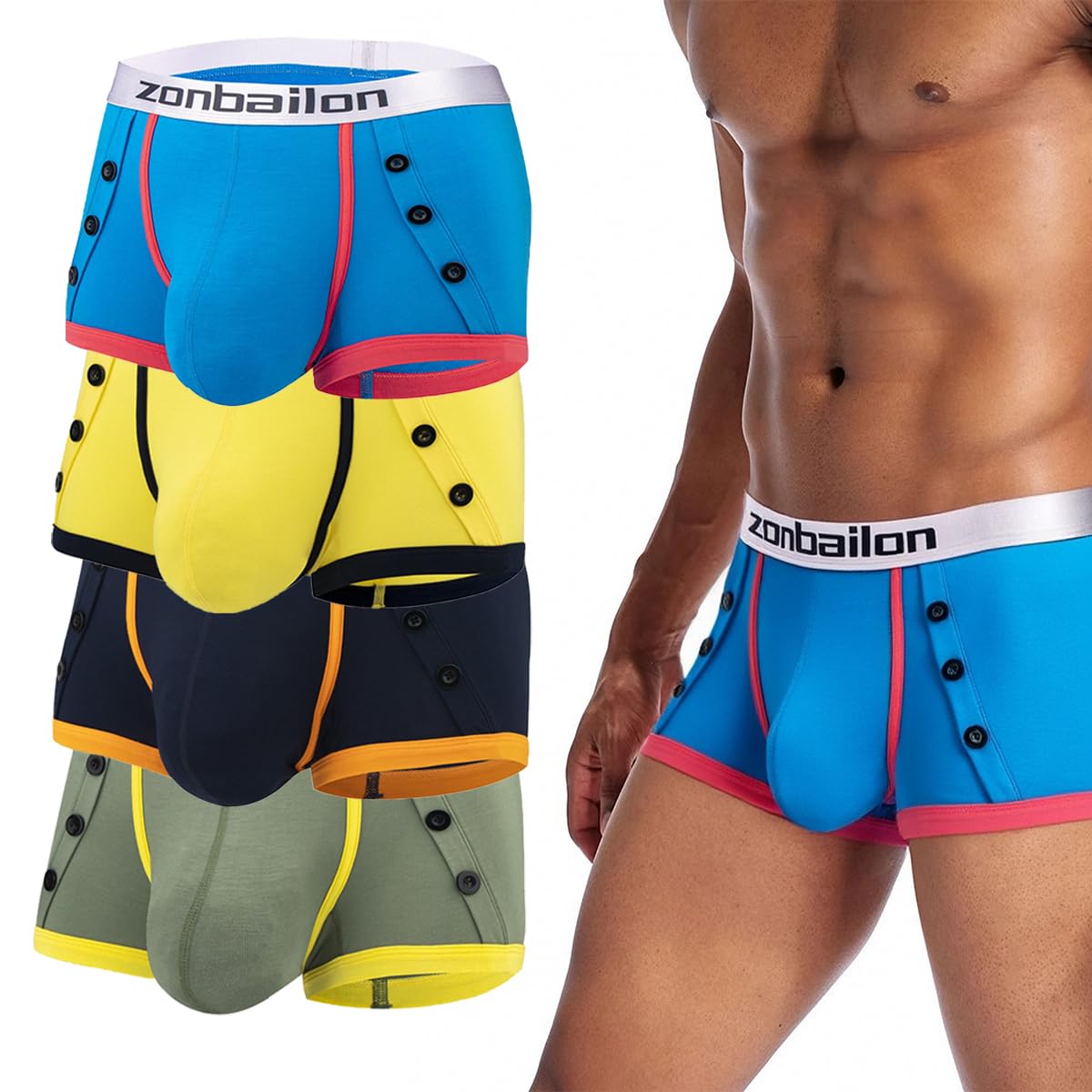 Mens Bulge Enhancing Boxer Soft and Fit Well Briefs Supportive Pouch Underwear Comfortable Breathable Soft Stretch