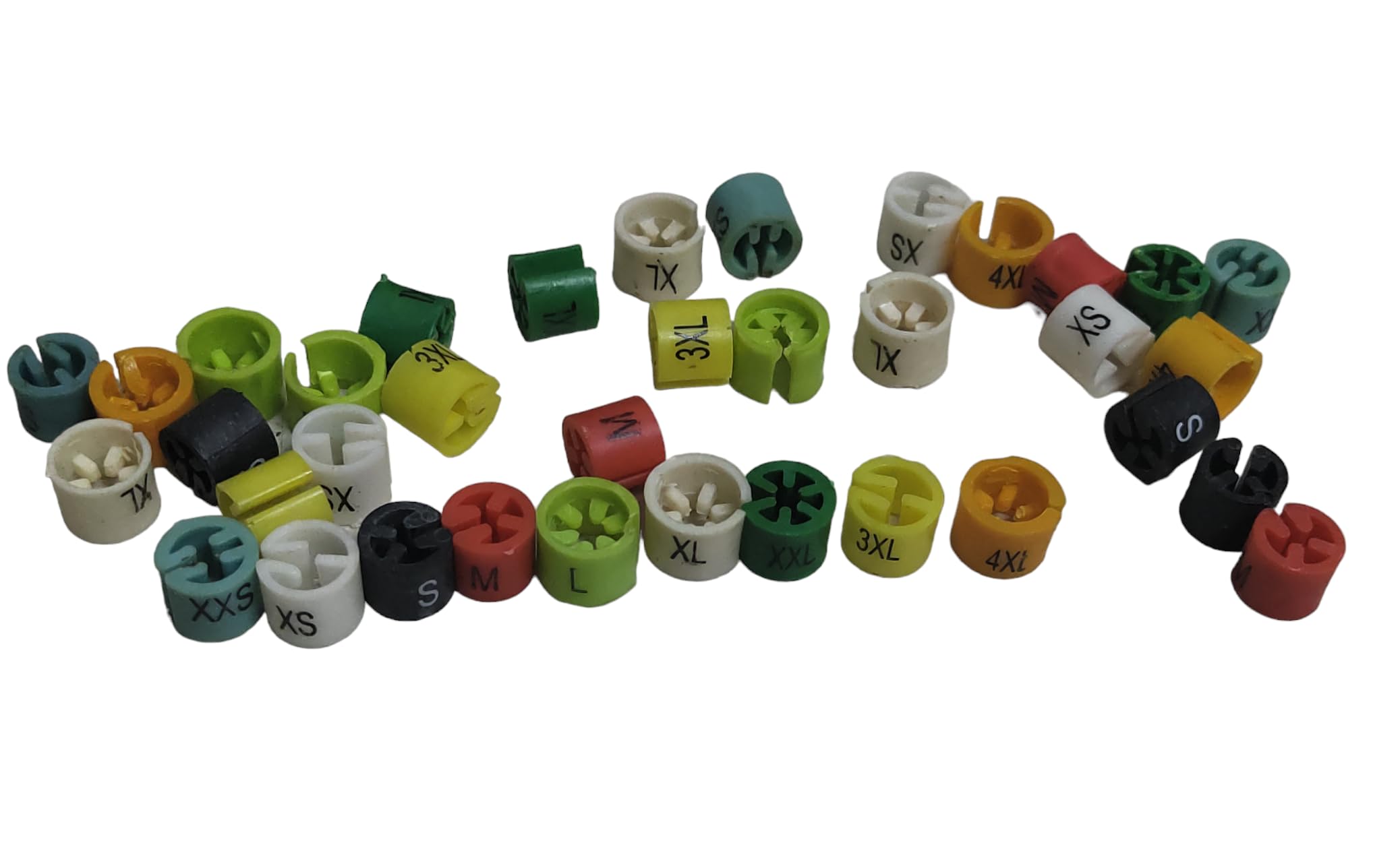 CLOTH HANGER SIZE XS,S,M,L,XL 25 PIECES of EACH SIZE MULTICOLOR