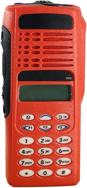 Red full-keypad repair housing case with LCD display for HT1250 radio