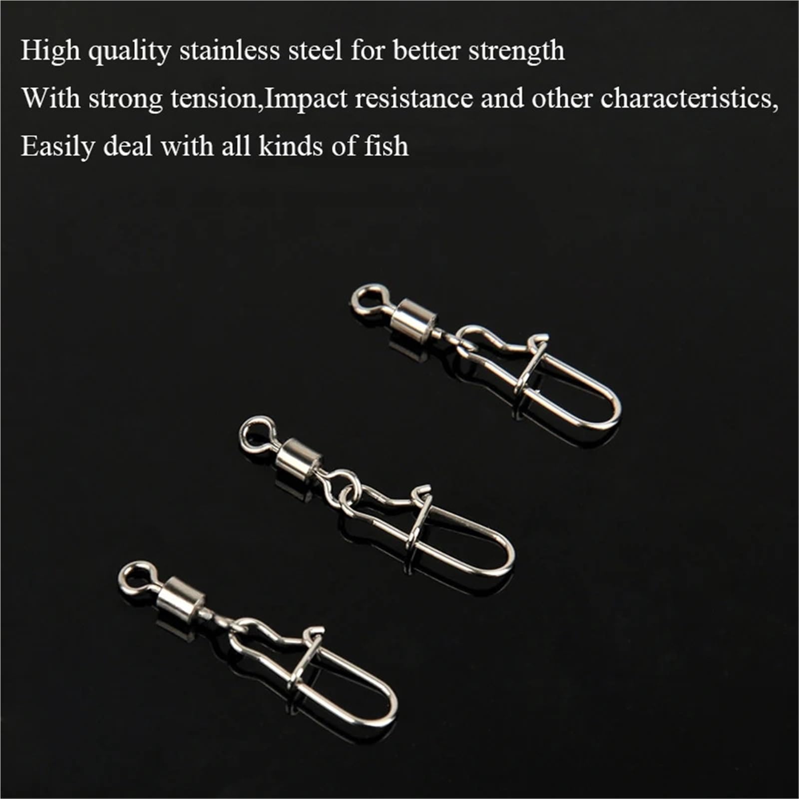 Wirbel Angeln 50/100PCS Angeln Stecker Pin Lager Roll Wirbel Edelstahl Snap Angelhaken Köder Tackle