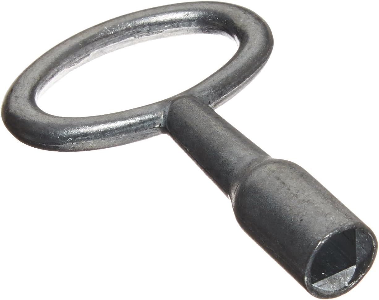 JW Winco A56002 Nickel-Plated Malleable Iron Square Socket Key, 6mm Drive, 11mm Diameter x 55mm Length