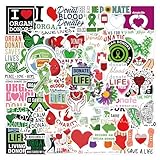 50Pcs Donate Life Stickers Blood Organ Donation Waterproof Vinyl Decals for Hardhat Notebook Water Bottles Laptop Luggage Cup Mobile Phone Skateboard Decor (Donate Life)